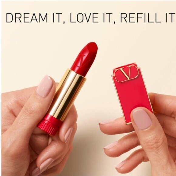 Rosso Valentino Couture Lipstick Set*w/Case ~ 3 Shades: 100R 107A 22R Refillable - Picture 11 of 14